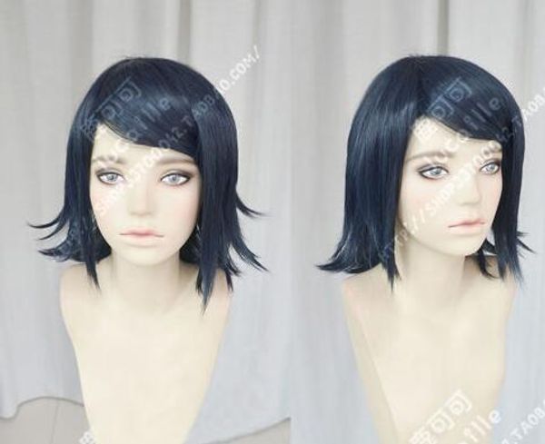 

boruto: naruto the movie sarada uchiha darkblue black cosplay hair wig