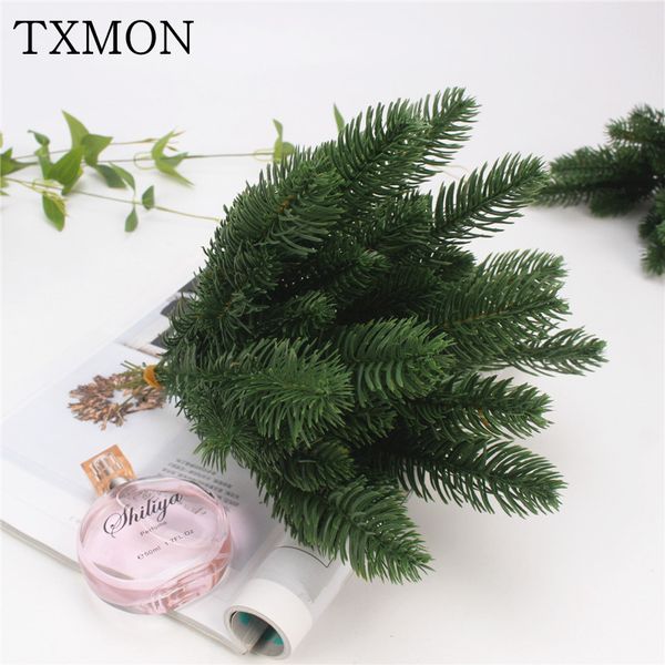 

5pcs christmas pine needles green artificial plants pgraphy props plant wall material wedding decoration fake flower