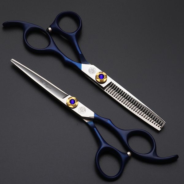 

6.0 scissors cutting hair professional scissors hairdressing professional barber scissor haircut set japan thinning shears kit