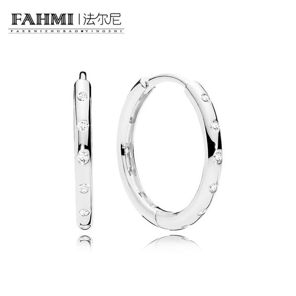 

fahmi 100% стерлингового серебра 1: 1 glamour 296244cz капли серьги зарядки оригинальные женщины свадебные ювелирные изделия 2018 подарок, Golden;silver