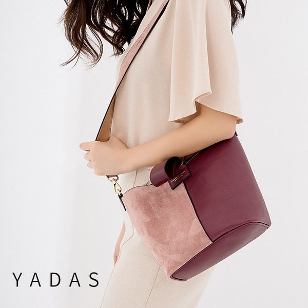 

2020 autumn and spring suede women's shoulder picture bucket bag pu bags hand bag