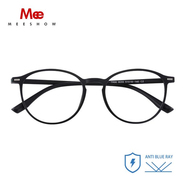 

meeshow anti blue ray reading glasses tr90 ultralight transparent glasses retro men women eyeglasses computer lesebrille 1933