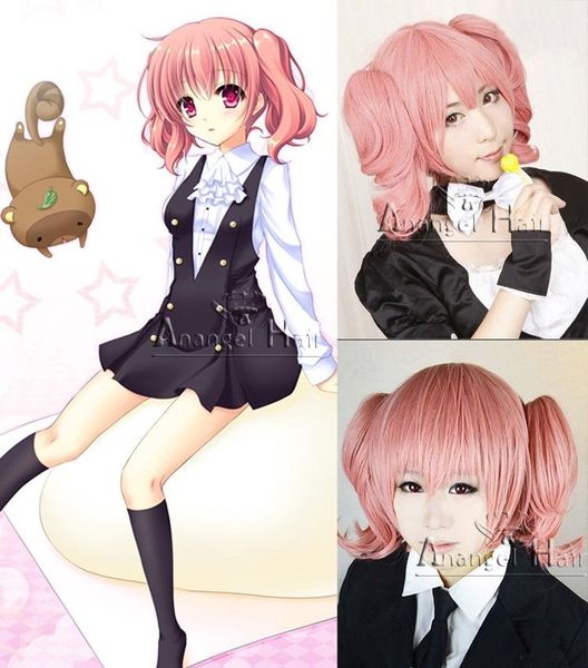 

roromiya karuta cosplay wig short pink synthetic costume full wigs, Black