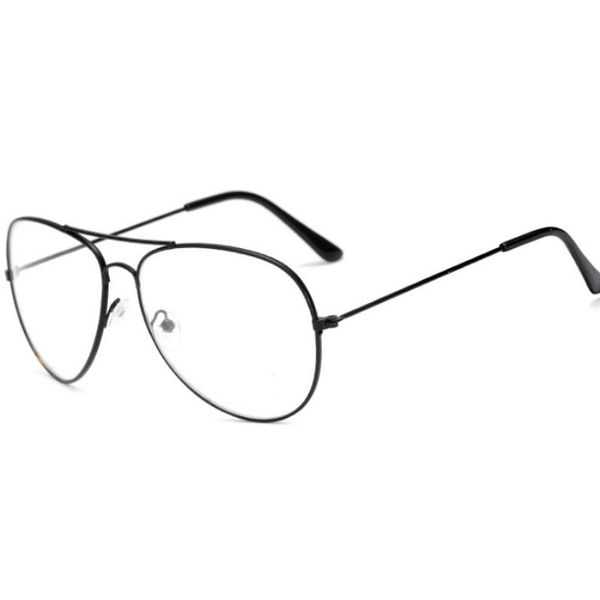 Klassische Piloten-Sonnenbrille, modische dekorative Brille mit klaren Gläsern, Vintage-Brillen-Großhandel