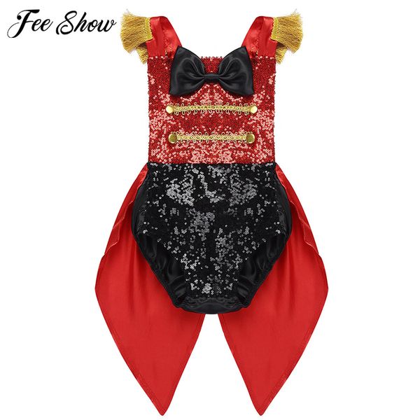 

infant baby girls ringmaster circus costume rompers sleeveless sequined bowknot romper for halloween cosplay party dress up, Blue
