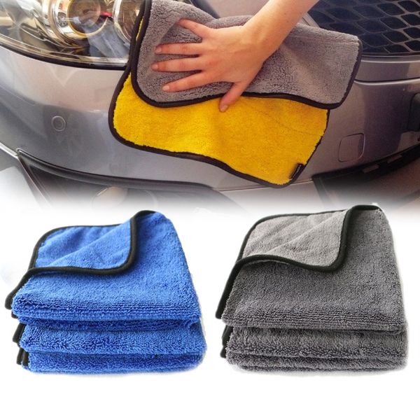 

40x40 cm car care wax polishing detail towel car wash dry towel super thick plush microfiber cleaning cloth