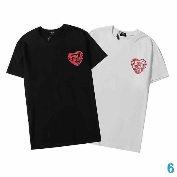

mens designer t shirt ff brand love pattern fashion tees breathable loose shorts sleeves luxury t shirts summer shirts 6, White;black