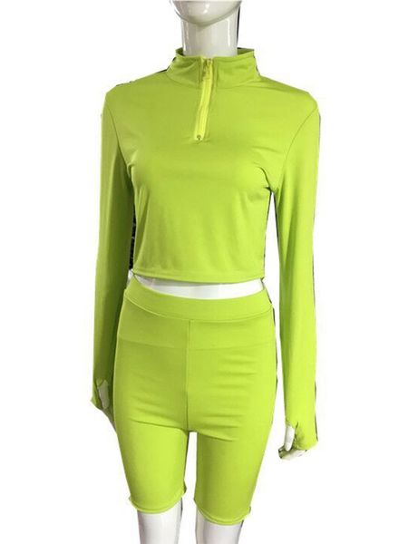 

2 pieces women sports running set long sleeve pullover and shorts set, Black;blue