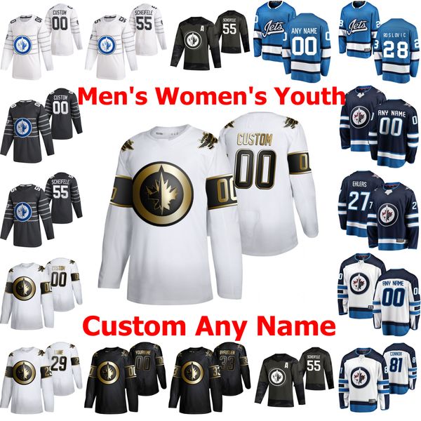 

2020 winnipeg jets all-star jerseys 20 cody eakin jersey 12 dylan demelo patrik laine neal pionk mark scheifele hockey jerseys custom stitch, Black;red
