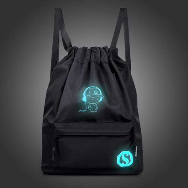 

bunchy pocket nightlight backpack schoolbags large capacity travel backpack male backpack women shoulder bag college schoolbags