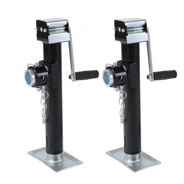 

2pcs 1000kg drop leg trailer jack pipe mount side wind drop leg