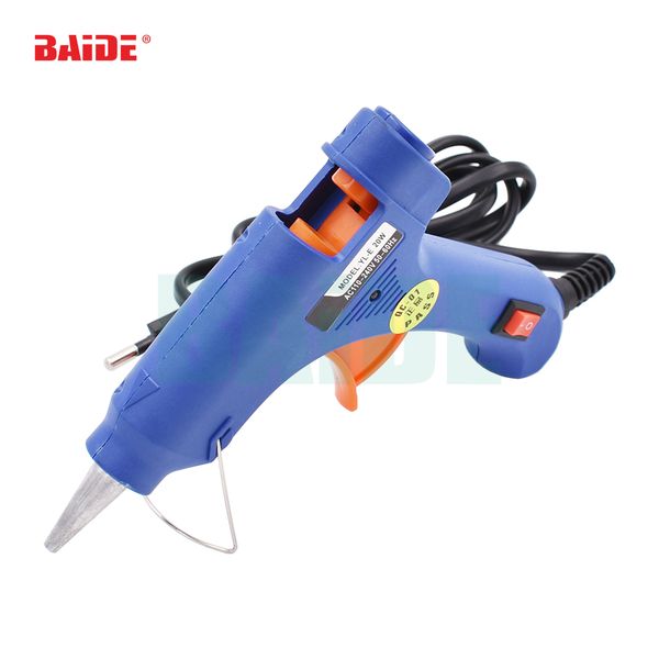 

20w eu us melt glue gun 7mm glue stick industrial mini guns thermo electric heat temperature tool 200pcs/lot