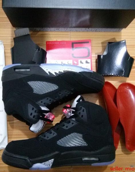 

wholesale black metallic 5s metallic black og gold medal basketball shoes men women size with