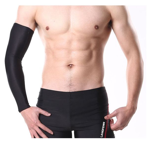 

sport arm warmers lycra arm sleeves sunscreen protective uv cover 1 pair elbow variety color golf fishing cycling warmers, Black;gray