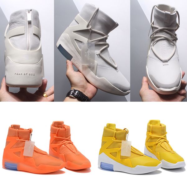 

2020 дизайнерская обувь страх божий 1 куртка светлая кость черный мужчины женщины мода туман сапоги натуральная кожа без коробки для продажи, Black