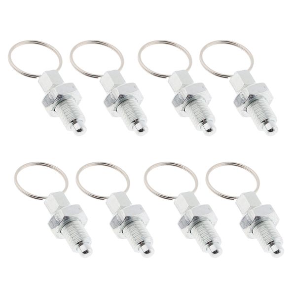 

8pcs stainless steel non lock-out indexing plunger with pull ring m10