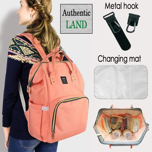 

land mommy подгузник с крючком коврик для пеленания большой емкости мама рюкзаки детские пеленки сумки для кормления путешествия рюкзак mpb0