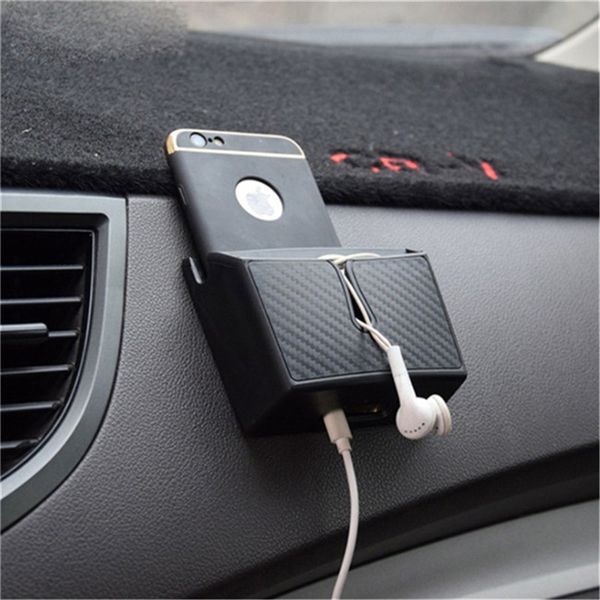 

carbon fiber style car storage box phone holder soft eva material car organizer bag card holders coin holder stowing tidying