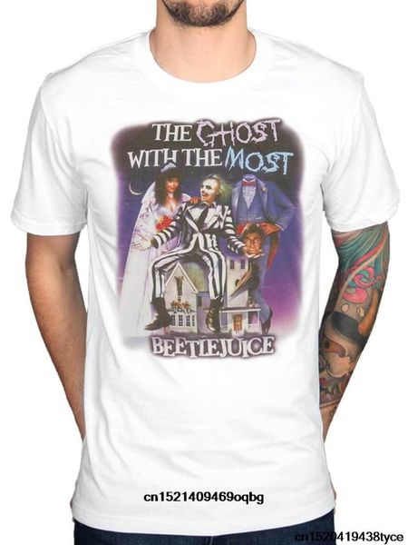 

2018 fashion beetlejuice the ghost with most t shirt cult movie merchandise design funny custom hipster tees, White;black