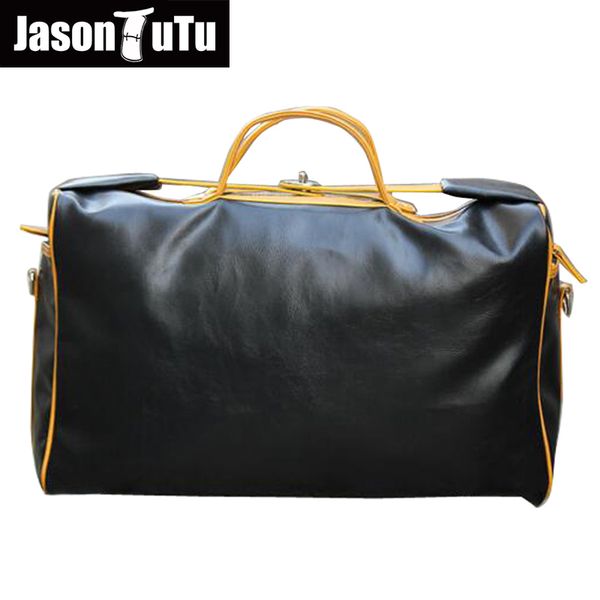 

jason tutu mens leather travel bag vintage duffle handbags men business luggage bag with shoulder strap sac voyages hommes