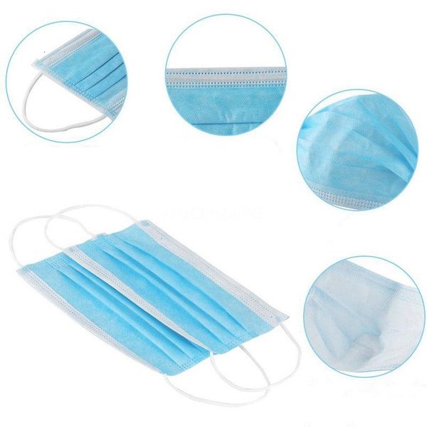 

dhl ship in stock non woven face3 layers earloop dust face masks shipping 50 1pcs set for mouth mask gift wdum