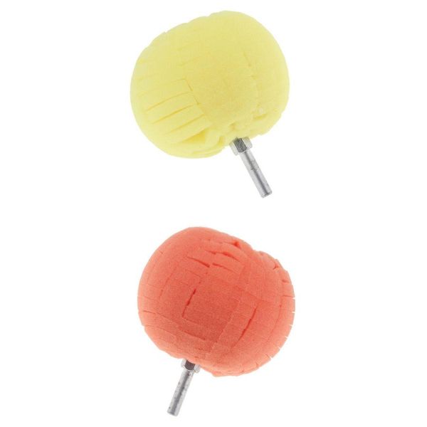 

2pcs burnishing polishing sponge foam pad car wheel hub tool orange yellow