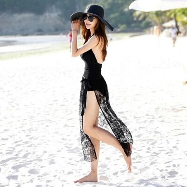 

бандаж сетка кружево купальник бикини пляж бикини за пределами чистой юбка сексуальной блузки обруч вуаль юбки пляж женщины, White;black