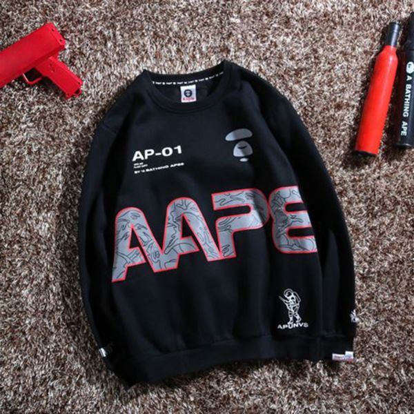 

aape new fashion mens hoodies mens long sleeves fashion casual ap hoodies aape mens designer sweatshirt black m-2xl