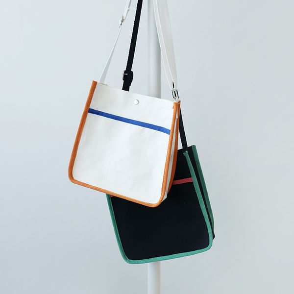 

mini canvas shoulder bag solid white black cotton crossbody bags