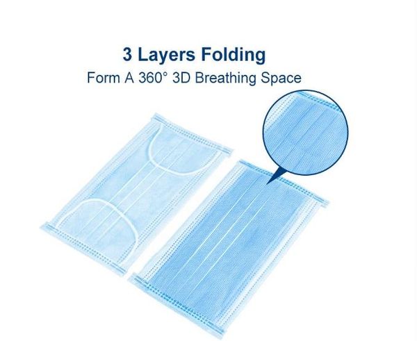 

маска гарантия качества 7339044 расплавленная выдувная одноразовая маска нетканая 3-слойная антипылевая 95% dhl бесплатная доставка