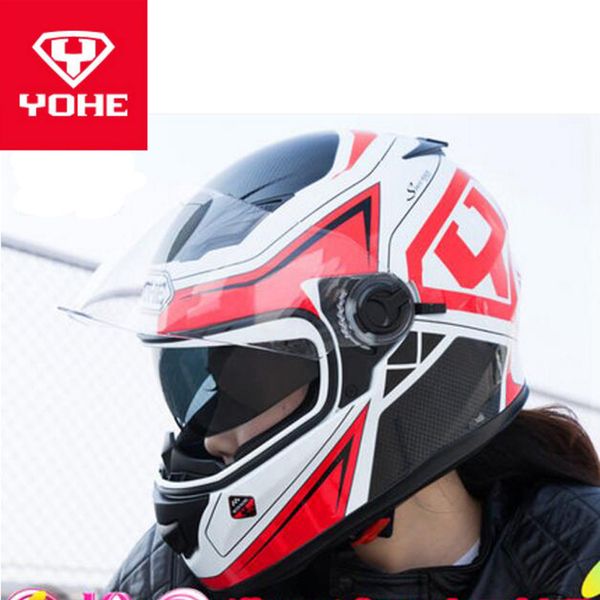 

2017 summer new yohe double lens full face motorcycle helmet yh-970 motocross motorbike helmets made of abs/ pc size m l xl xxl