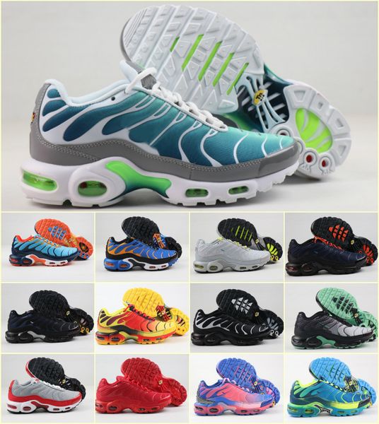 

discount 2020 tn air shoe original mens tn sports shoes air tn plus chaussures requin designer fashion breathable mesh casual sneakers, Black