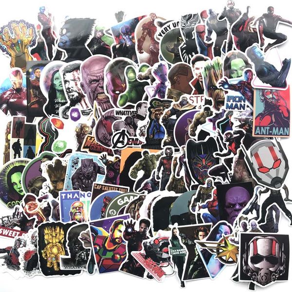 

100 шт / комплект Мстители 4 Endgame супергерой граффити Стикер для багажа DIY наклейки Т