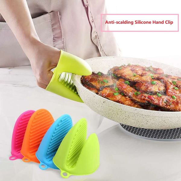 

oven mitts silicone anti-scalding oven mitts heat resistant gloves tray pot dish bowl plate anti-slip hand clip kitchen tool