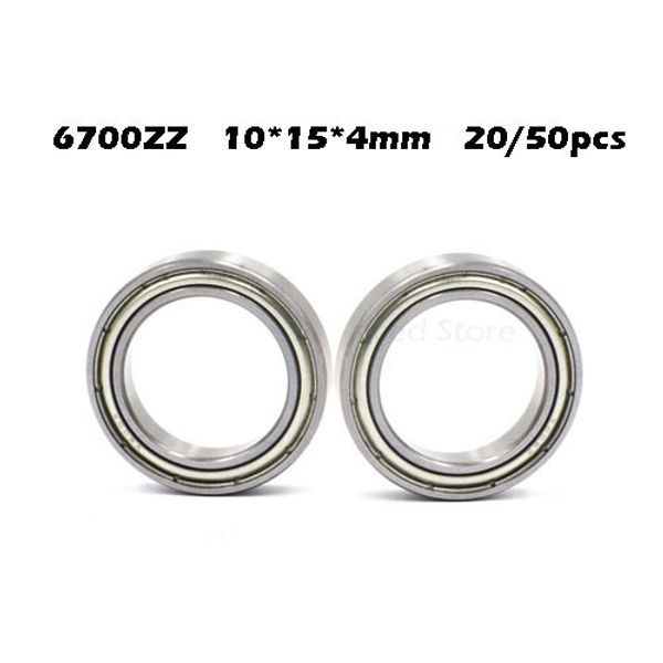 

6700zz bearing ( 20/50 pcs ) 10x15x4 mm slim thin section deep groove 6700 z zz ball bearings 61700 zz 6700z
