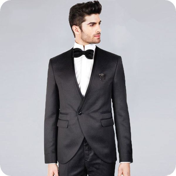 

italian black groom wedding tuxedos men suits designs shawl lapel groomsmen jacket pants 2piece man blazers terno masculno costume homme, Black;gray