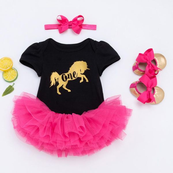 

baby girls clothing sets brand kid girl 1st bithday party suits for girls clothes outfit set infants soft cotton romper+headband, White