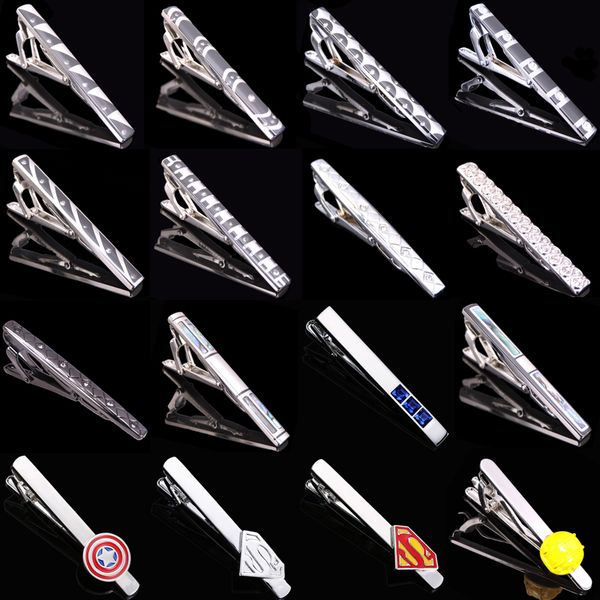 

new superhero shell crystal tie clip business wedding men's tie clip wholesale / retail, Silver;golden