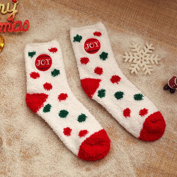 

ishowtienda christmas socks women girls soft bed floor socks sleeping winter home socks warm foot cover py4, Black;white
