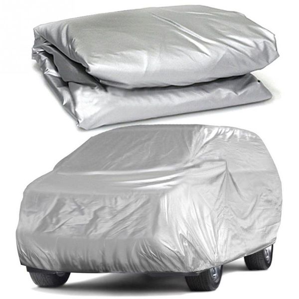 

auto covers 2019 universal full car covers snow ice dust sun uv shade cover light silver size s-xl auto car outdoor protector cover