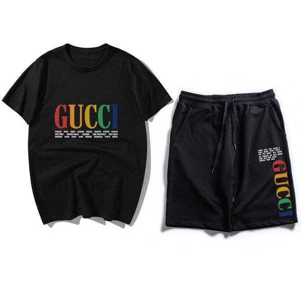 

Мужские спортивные костюмы 8 Gucci футболка +шорты наборы спортивные костюмы высокое качество летняя спортивная одежда спортивная футболка повседневная Jogger брюки костюм
