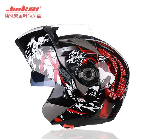 

new safe flip up motorcycle motorcross motorbike helmet racing motocross with inner sun visor jiekai-105 dot