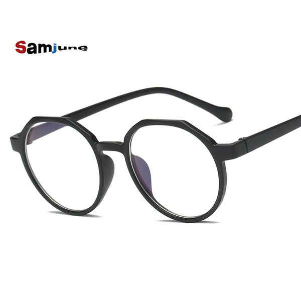 

women men round glasses frame female brand designer gafas de sol spectacle plain glasses gafas eyeglasses eyewear for women men, Black