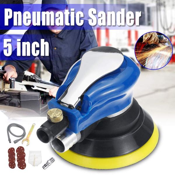 

5 inch dual action matte surface circular pneumatic sandpaper random orbital air sander polished grinding machine hand tools