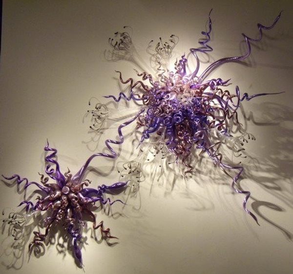 

100% mouth сгорел боросиликатного стекла бра довольно фиолетовый муранского стекла led настенные светильники современные art deco glass стен