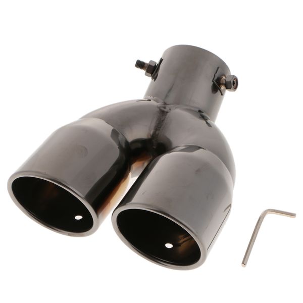 

car exhaust tail dual muffler tip pipe fit toyota hyundai ix25 black