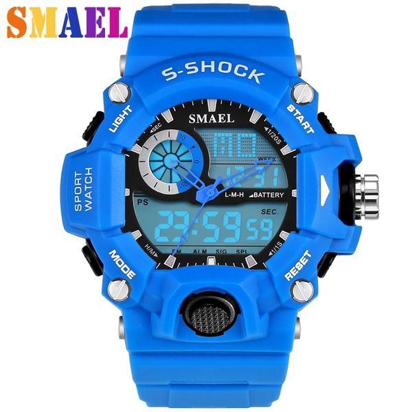

fashion sport super cool men's quartz digital watch men new sports watches led waterproof wristwatches, Slivery;brown