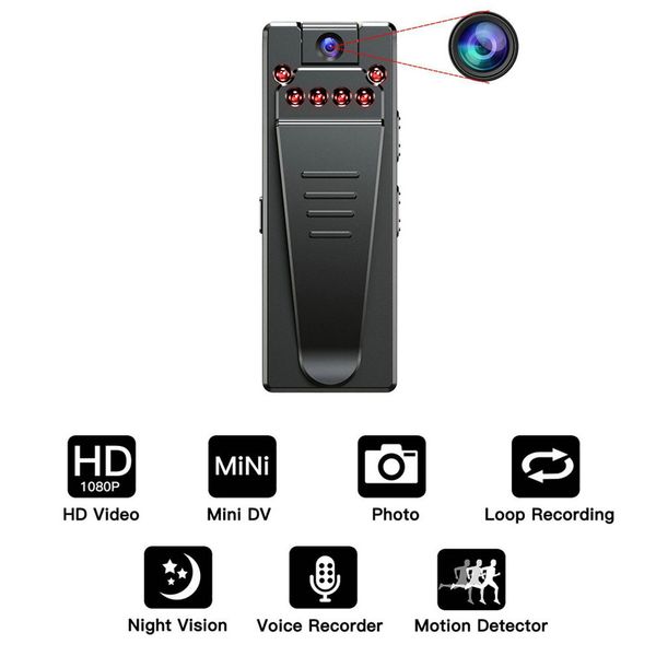 

mini camera video recorder hd 1080p digital camcorders dvr night vision loop recording dash cam baby monitor car dvr