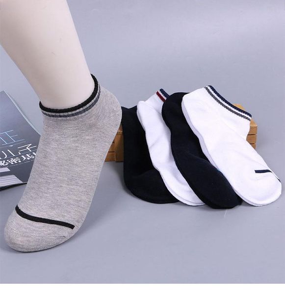 

5 pairs of single bar all cotton shallowly sock breathable sweaty socks, Black