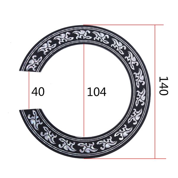 

2019 new 94mm 104mm hard pvc guitar circle sound hole rosette inlay for acoustic guitars decal accessories
